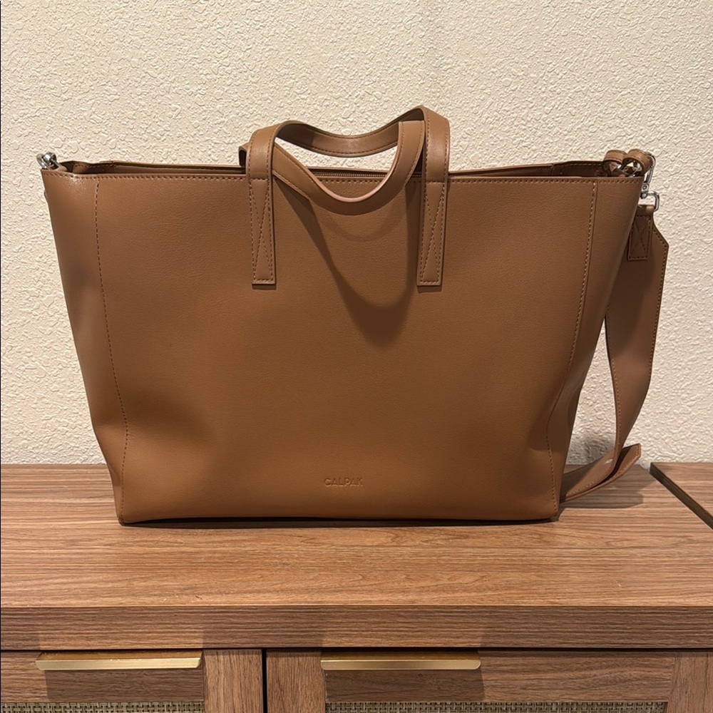 Calpak Haven Laptop Tote Bag Toffee